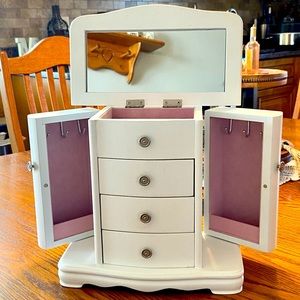 Target White Wooden Jewelry Box